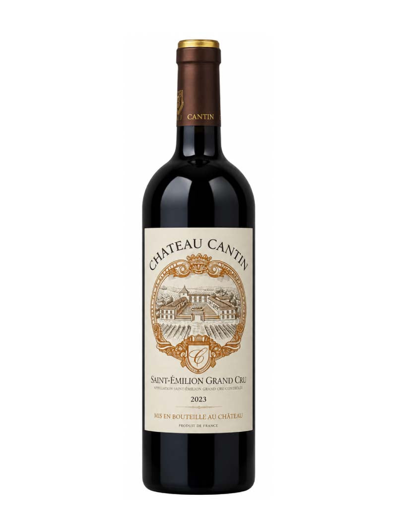 Château Cantin Saint-Émilion Grand Cru 2023 Bordeaux red wine bottle