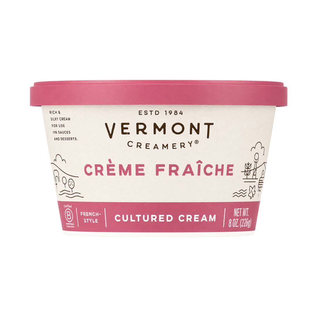 Vermont Creamery Crème Fraçhe cultured cream 8 oz - the Perfect Caviar Pairing