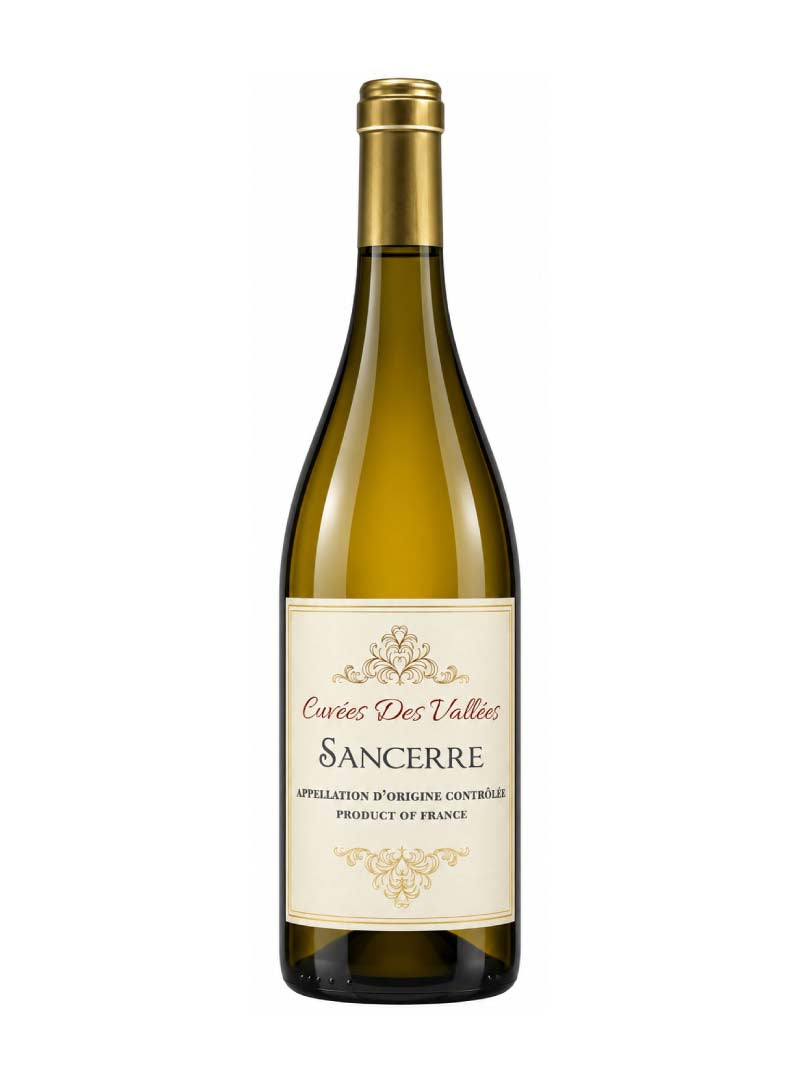 Cuvées des Vallées Sancerre French Sauvignon Blanc wine bottle