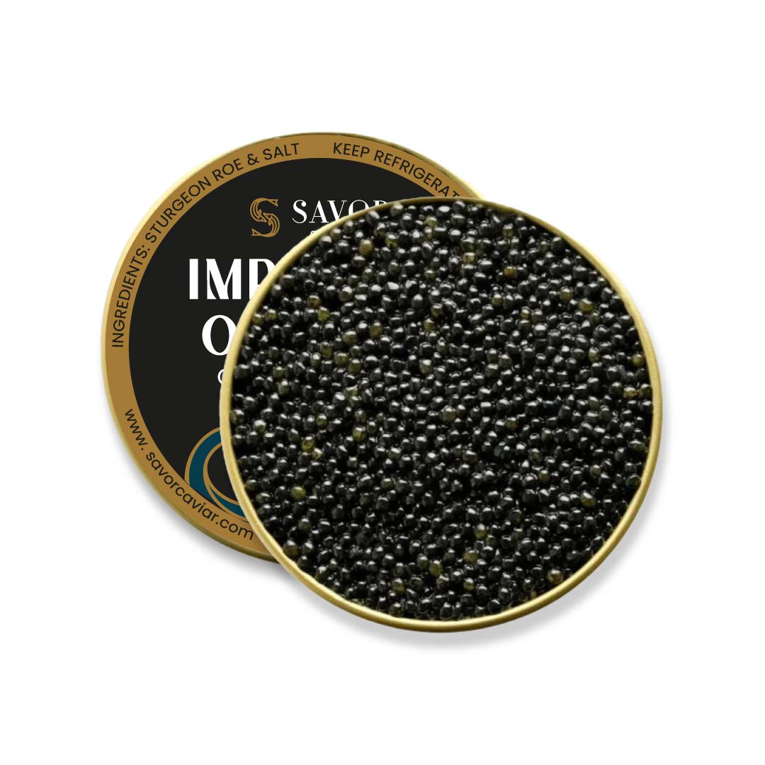 Caviar in a decorative container with a branded lid on a white background #size_28g